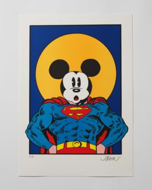 Petter Thoen - Litografi - Super Mickey