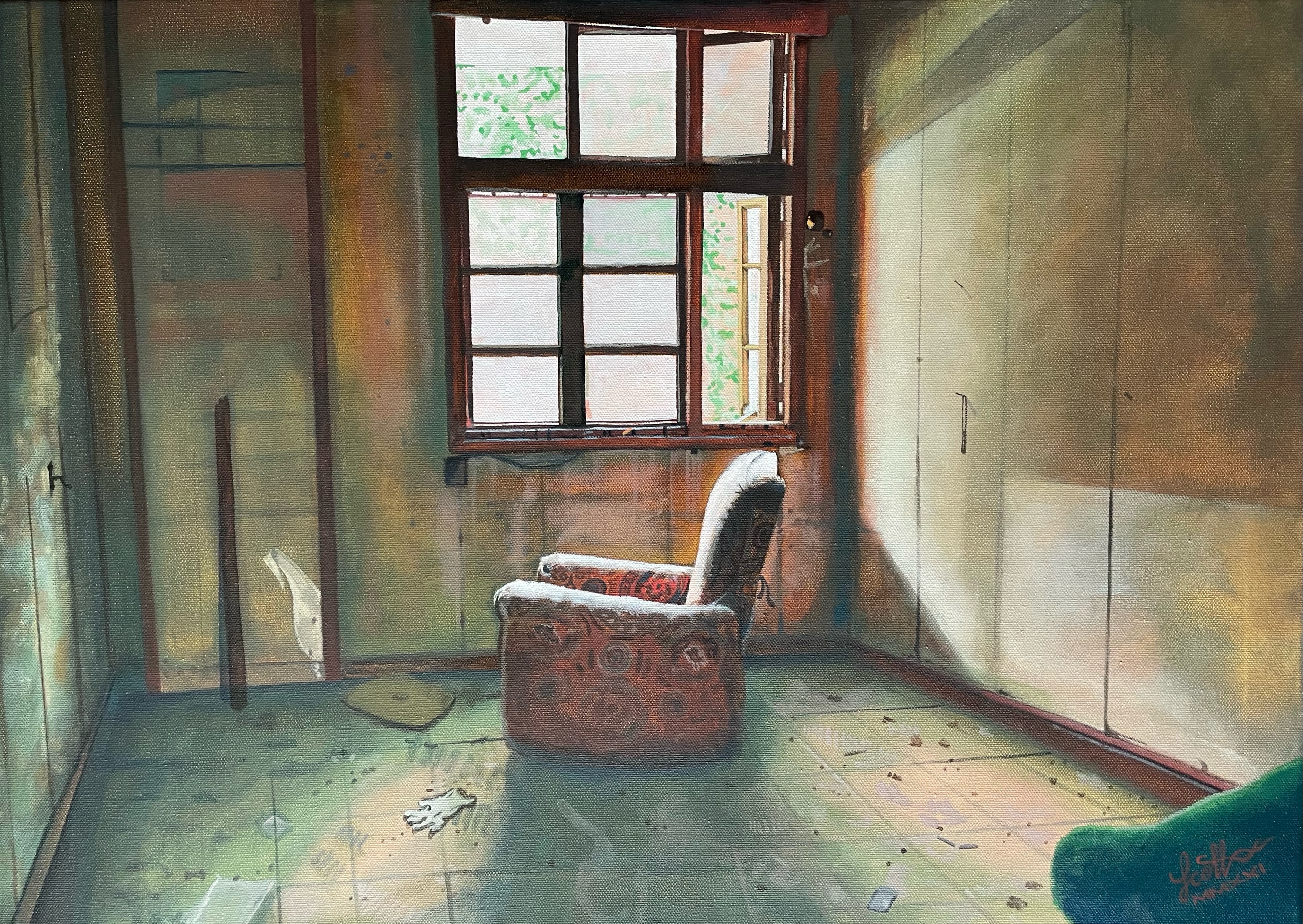 Christopher Scott - Le Chambre sans Wi-Fi köpa konst oljemålning.
