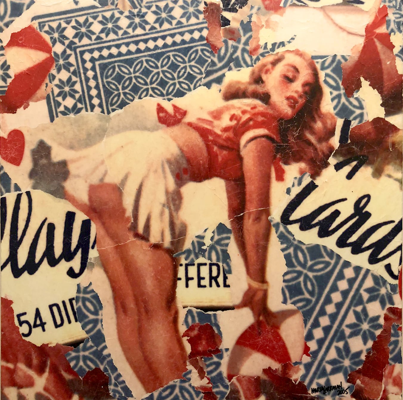 Maria Larkman - Playing Card 1950 köpa konst online köpa oljemålning.