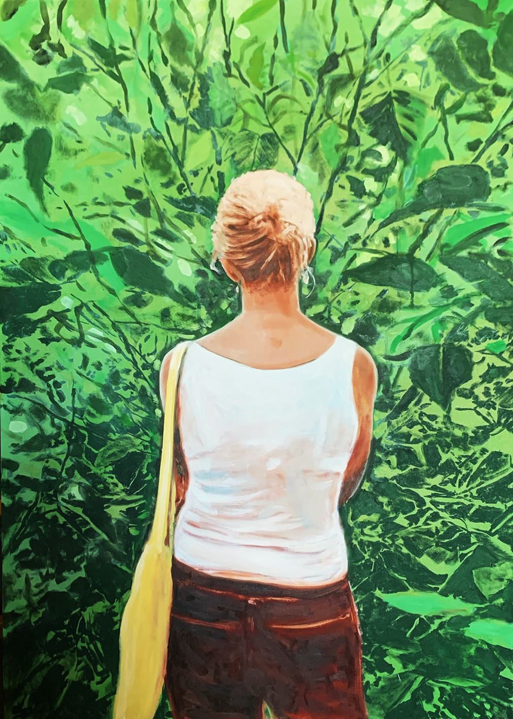 Joakim Allgulander - Woman and floral painting köpa konst oljemålning.
