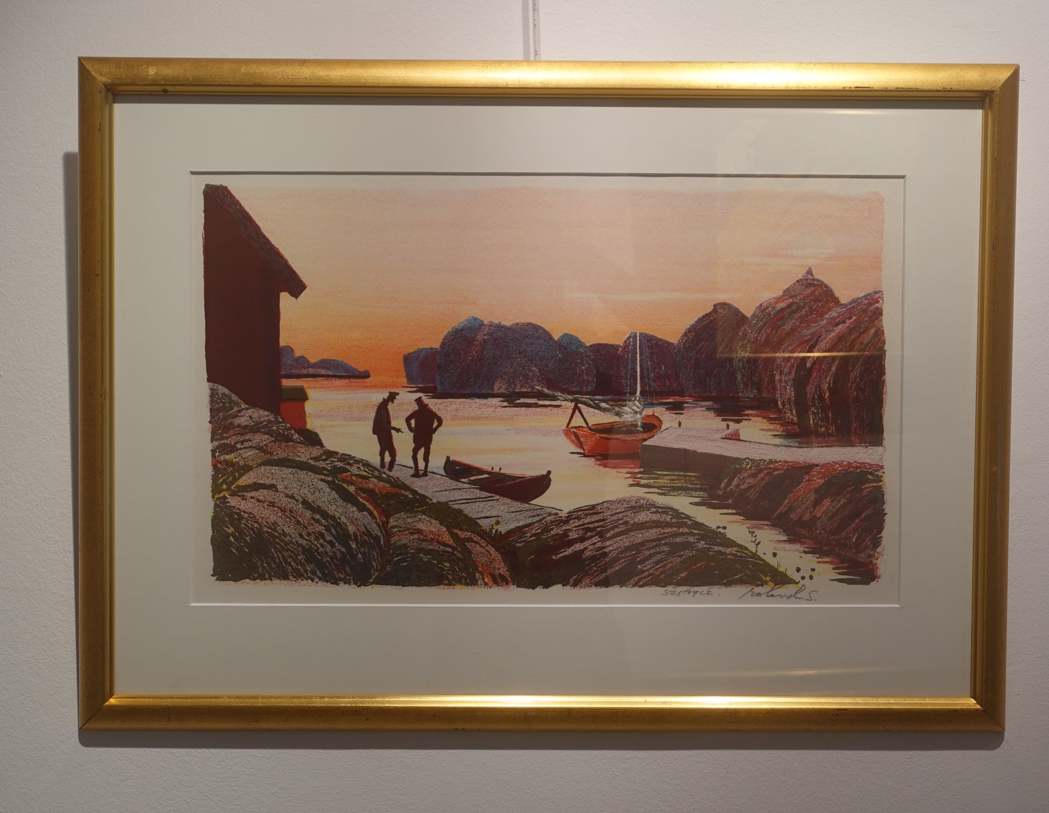 Roland Svensson - Sommarnatt i Nansen köpa konst oljemålning.