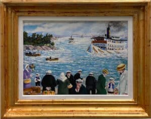 Bert Håge Häverö - Norrskär köpa konst oljemålning på Galleri Stockholm.