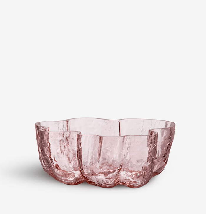 Köp Konst av Åsa Jungnelius - Crackle skål rosa 250mm