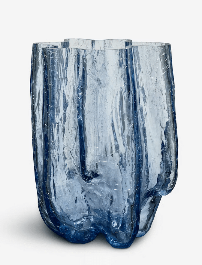 Köp Konst av Åsa Jungnelius - Crackle vas cirkulärt glas 370mm
