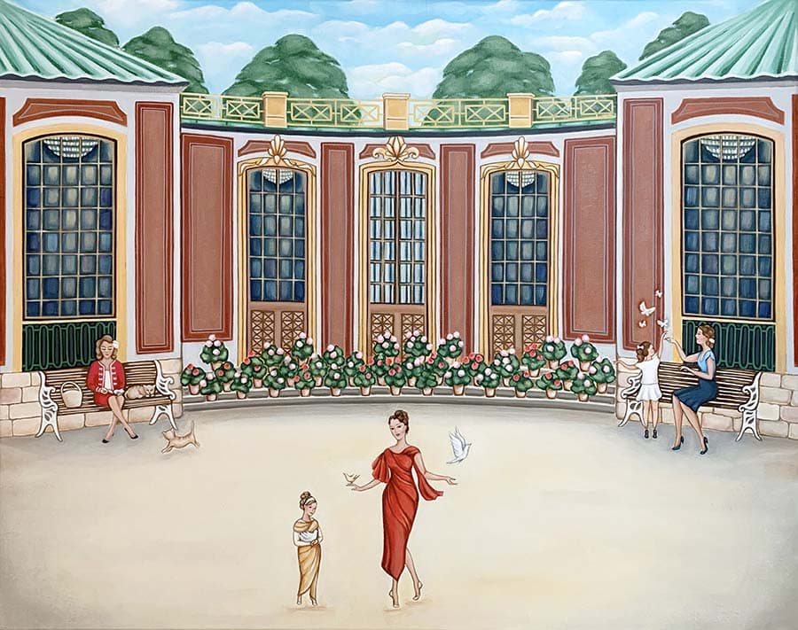 Köpa konst – Zumreta Pozder - Drottningholm Pavilion - Akrylmålning