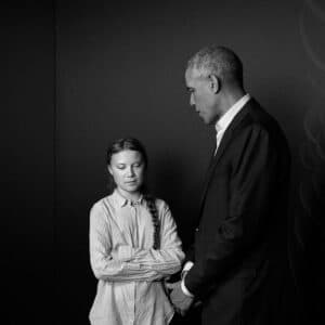 Max Modén - Greta Thunberg & Obama - Fotokonst