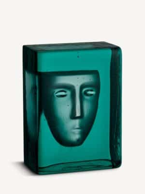 Bertil Vallien - Azur Frost petrol blue - glaskonst