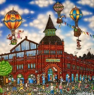 Stefan Wentzel - Östermalms saluhall - Akrylmålning