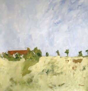 Anders Palmér - Ladugård - Oljemålning