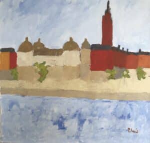 Anders Palmér - Riddarholmen - Oljemålning