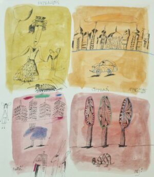 Madeleine Pyk - Kontrasten - Original Gouache