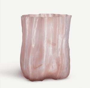 Åsa Jungnelius - Crackle vas pärlrosa 270mm - Glaskonst