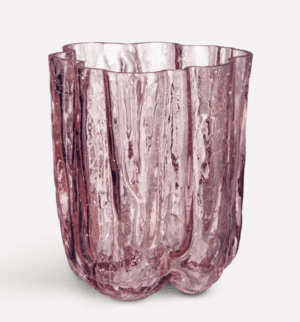 Åsa Jungnelius - Crackle vas rosa 121mm - Glaskonst