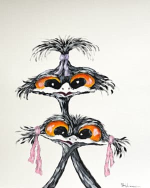 Stig Laurin - Färdig för fest - Akrylmålning