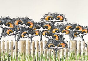 Stig Laurin - Månadsmötet - Akrylmålning