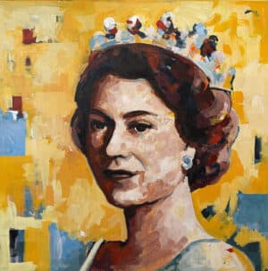 Catrine Näsmark - Queen E - Akrylmålning