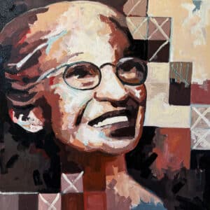 Catrine Näsmark - Rosa Parks - Akrylmålning