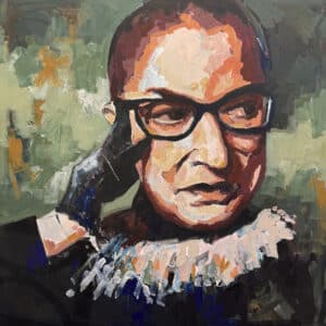 Catrine Näsmark - Ruth Bader Ginsburg - Akrylmålning