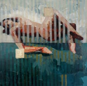 Catrine Näsmark - jag har mina randiga skäl - Akrylmålning