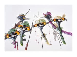 struts 3 - finns de fåglar o jaga - Grafiskt blad