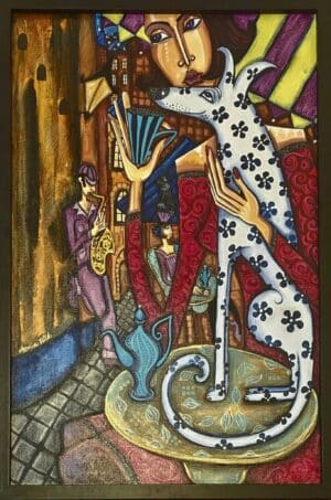 Angelica Wiik - Kaffepaus - Original Akryl