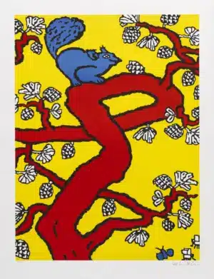 Carl Johan De Geer - Ekorre - Litografi