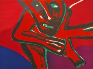 Bengt Lindström - Röd Ambassadör - Litografi