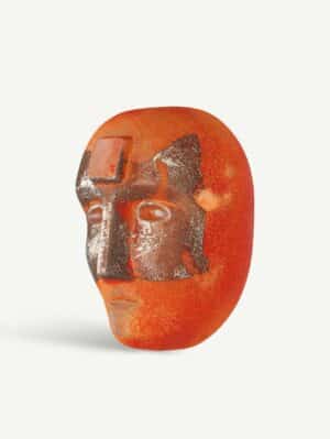 Bertil Vallien - Brains Look In orange - Glaskonst