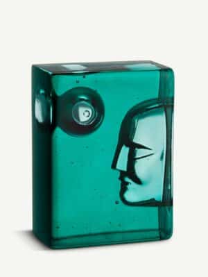 Bertil Vallien - Azur Moon petrol blue - Glaskonst