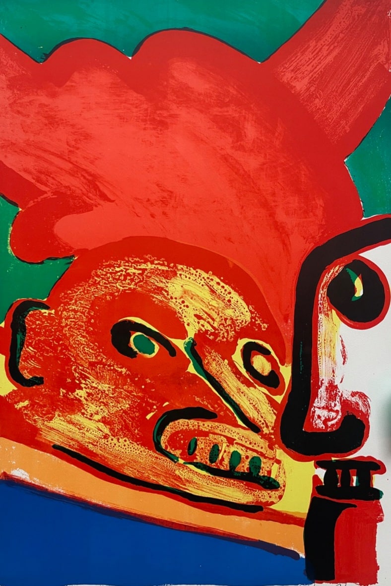 Bengt Lindström - Rött Fall - Litografi