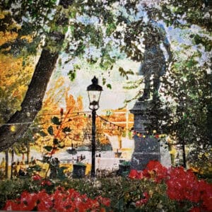 Maria Larkman - Sommarens sista dag - Tehuset, Kungsträdgården - Mixed Media