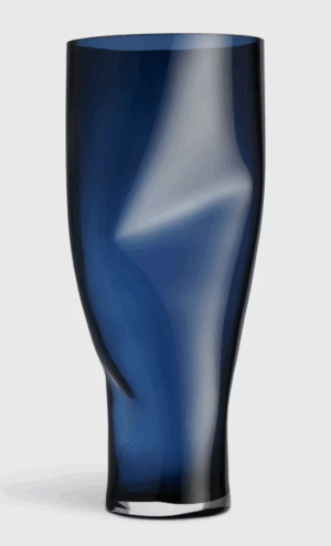Lena Bergström – Squeeze vas midnight blue 500mm - Glaskonst