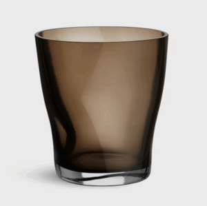 Lena Bergström - Squeeze tulpanvas rökbrun 180mm - Glaskonst